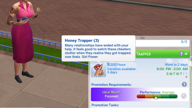 Sims 4 Active Honey Trap Career 1.0 by simawhimhot at Mod The Sims 4