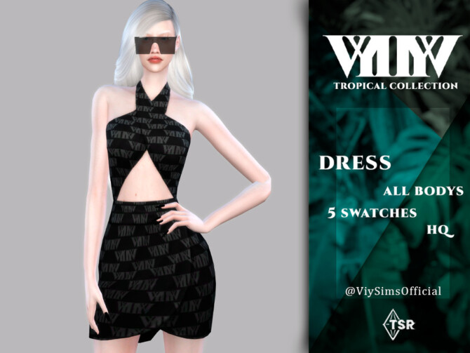 Sims 4 Dress   Tropical Collection by Viy Sims at TSR