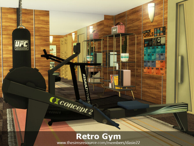 Sims 4 Retro Gym by dasie2 at TSR