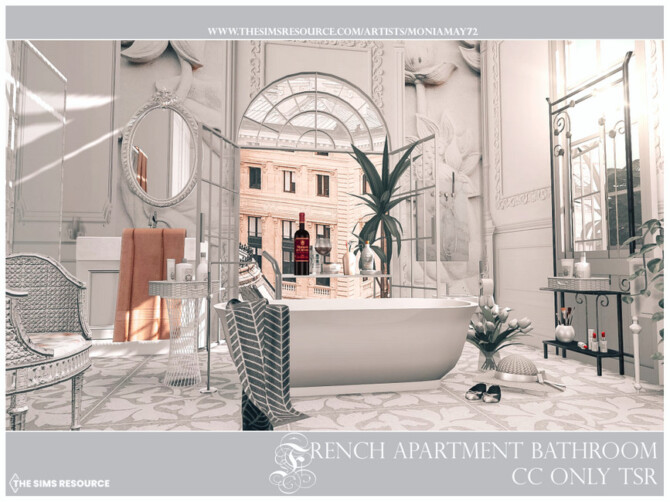 Sims 4 French Apartment Bathroom by Moniamay72 at TSR