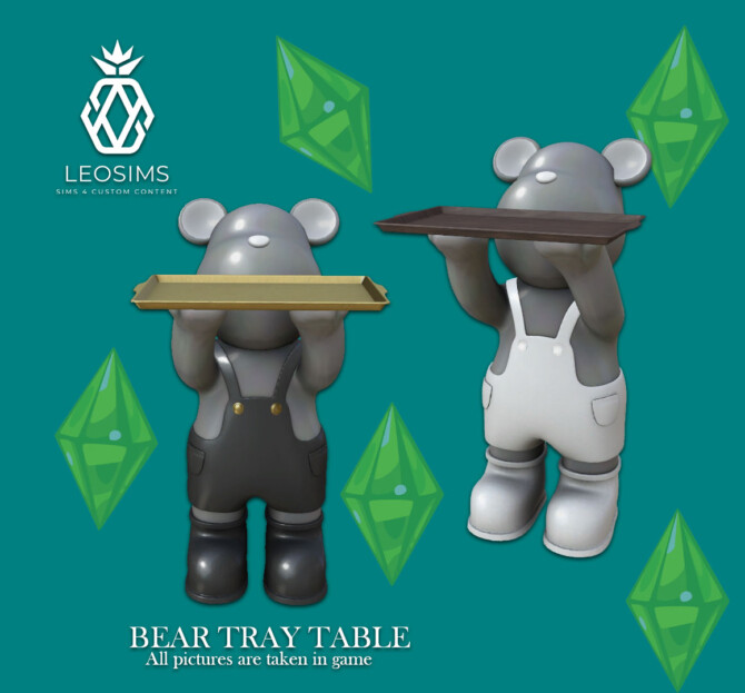 Sims 4 Bear Tray Table at Leo Sims
