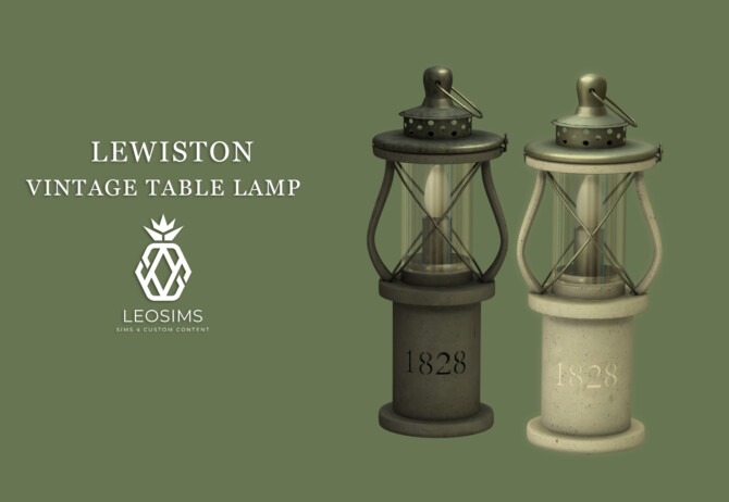 Sims 4 Vintage Table Lamp at Leo Sims