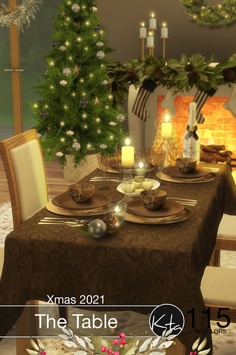 Sims 4 Xmas Table at Ktasims