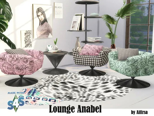 Sims 4 Lounge Anabe at Aifirsa