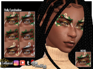 TSR Christmas 2021 – Holly Eyeshadow by EvilQuinzel at TSR