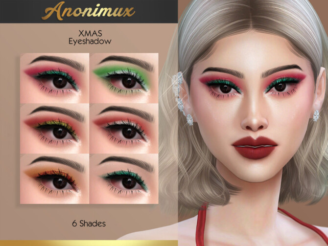 Sims 4 XMAS Eyeshadow by Anonimux Simmer at TSR