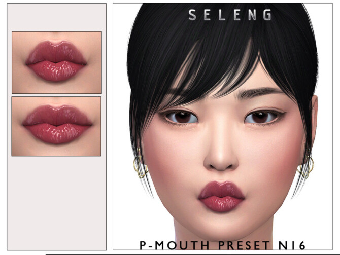 Sims 4 P Mouth Preset N16 by Seleng at TSR