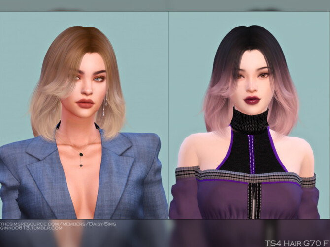 Sims 4 Female Hair G70 by Daisy Sims at TSR