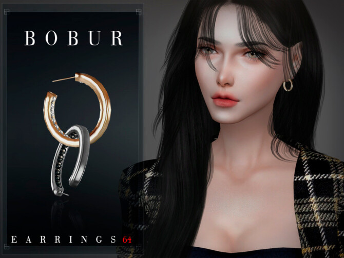 Sims 4 Pearl hoop earrings by Bobur3 at TSR