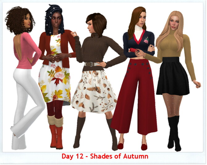 Sims 4 Shades of autumn set at Sims4Sue