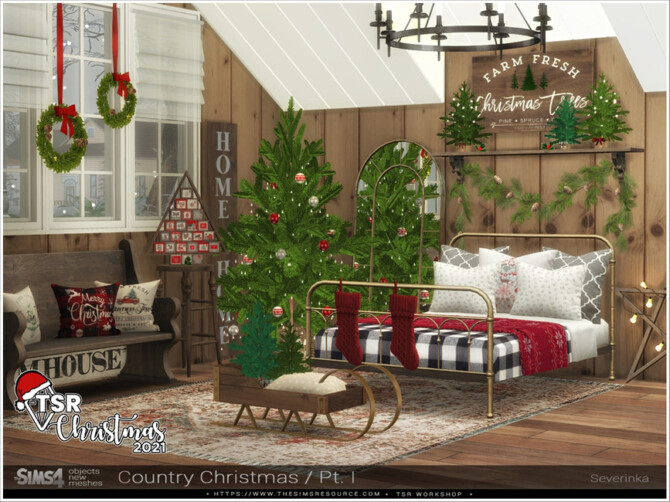 Sims 4 TSR Christmas 2021   Country Christmas Pt.I by Severinka  at TSR