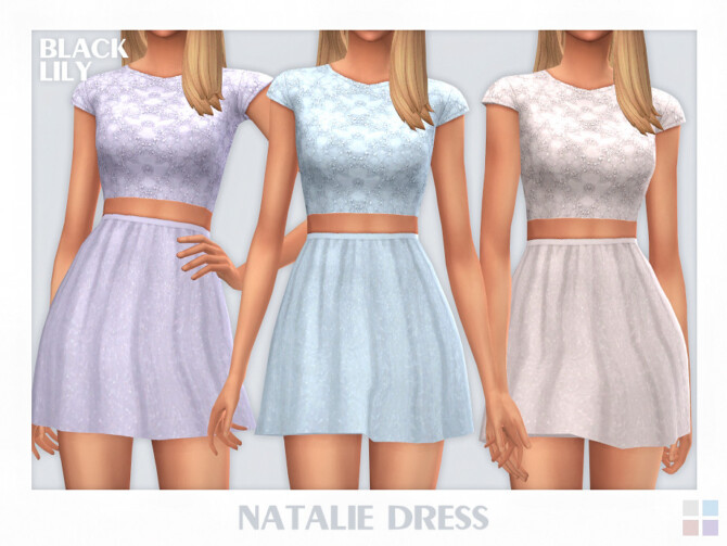 Sims 4 Natalie Dress by Black Lily at TSR