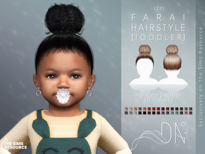 Sims 4 FFarai Hairstyle [Toddler] by DarkNighTt at TSR