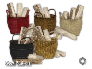 Wood Basket by Oldbox at All 4 Sims