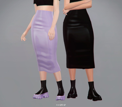 Sims 4 Ilsan Skirt & Shoes Set at MMSIMS