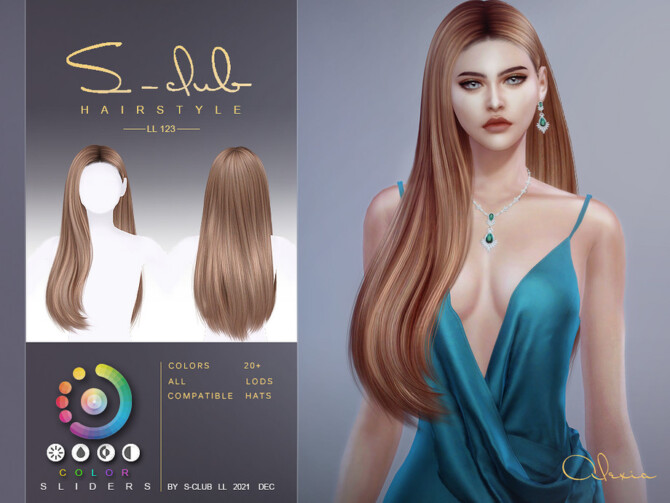 Sims 4 Long hairstyle(Alexia) by S Club at TSR