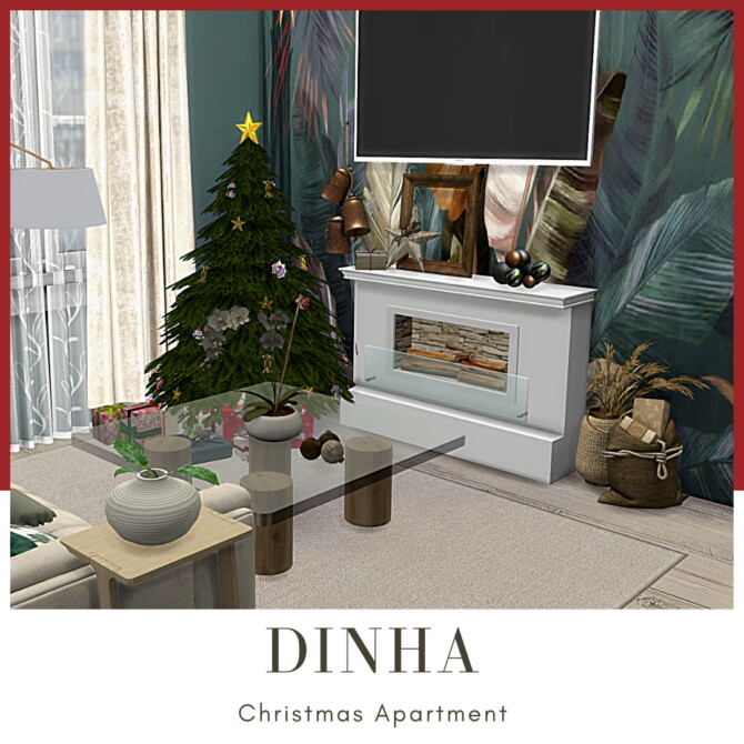 Sims 4 Christmas Apartment at Dinha Gamer