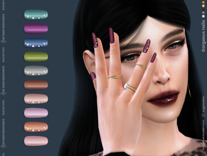 Sims 4 Gorgeous nails by sugar owl at TSR