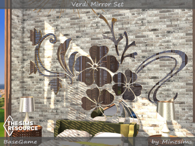 Sims 4 Verdi Mirror Set by Mincsims at TSR