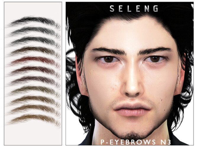 Sims 4 P Eyebrows N3 by Seleng at TSR