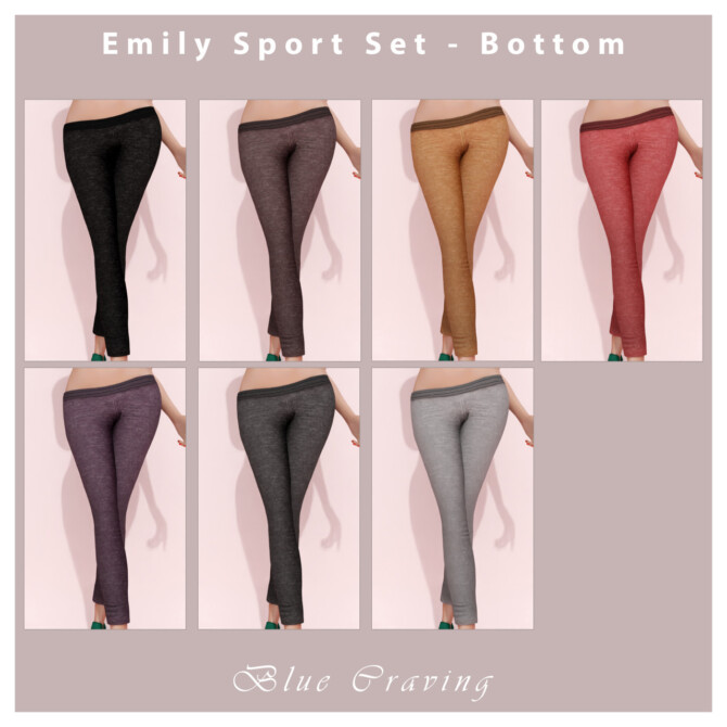 Sims 4 EMILY SPORT LEGGINGS at Blue Craving