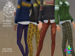 Hogwarts Female Stockings by SimmieV at TSR
