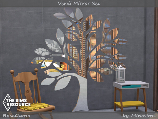 Sims 4 Verdi Mirror Set by Mincsims at TSR
