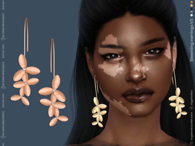 Sims 4 Blooming earrings V3 by sugar owl at TSR