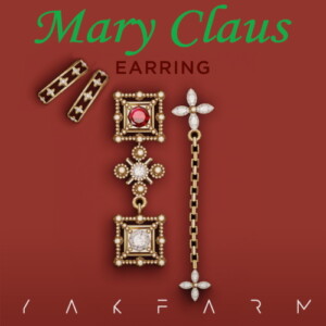 Mary Claus Earrings at Yakfarm