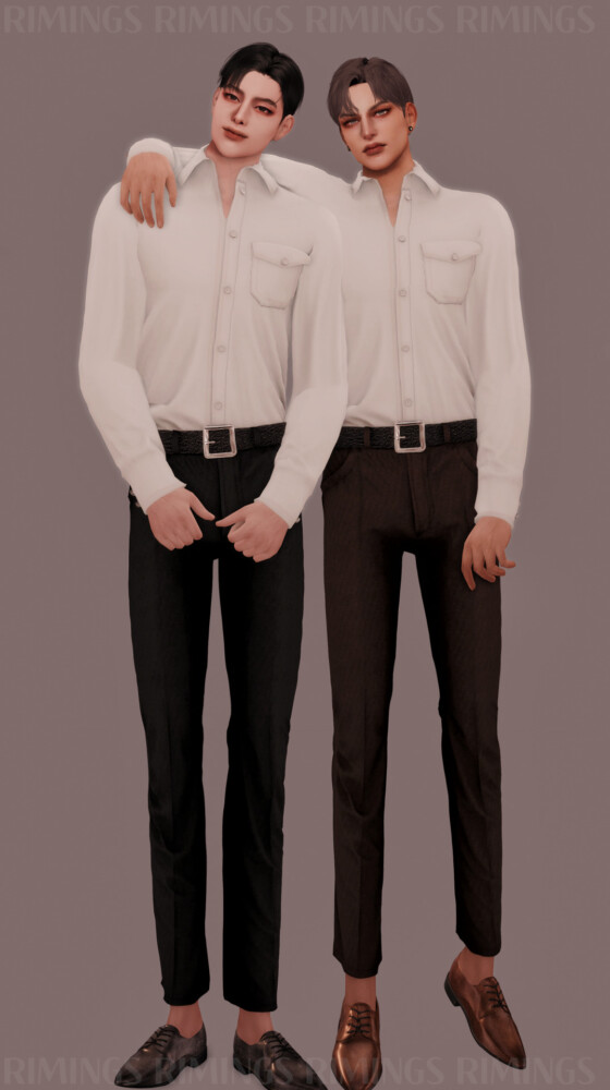 Sims 4 Basic Shirt & Suit Pants at RIMINGs