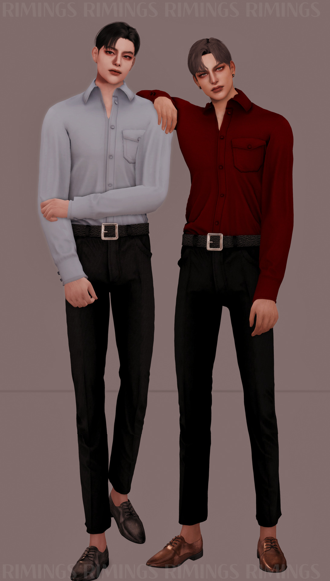 Basic Shirt & Suit Pants at RIMINGs » Sims 4 Updates