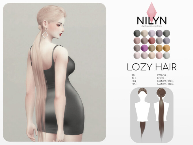 Sims 4 LOZY HAIR by Nilyn at TSR