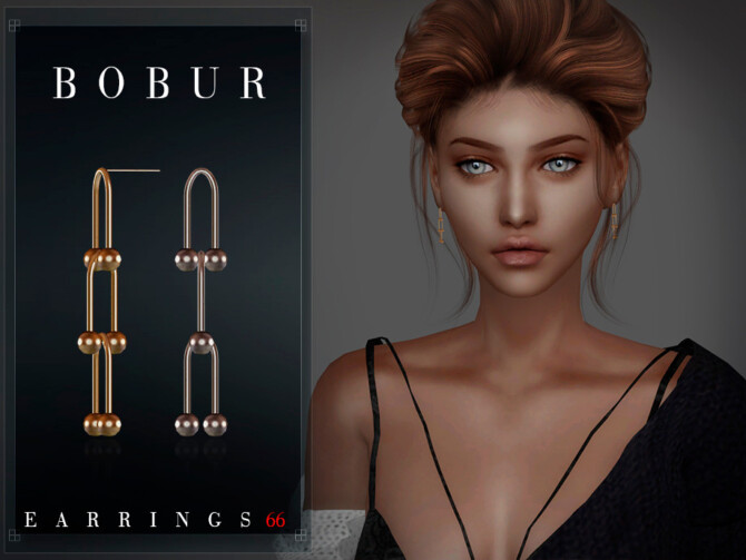 Sims 4 Chain earrings by Bobur3 at TSR