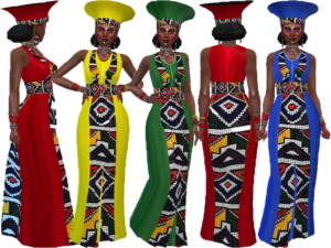 Zulu dress long (Recolor) by TrudieOpp at TSR