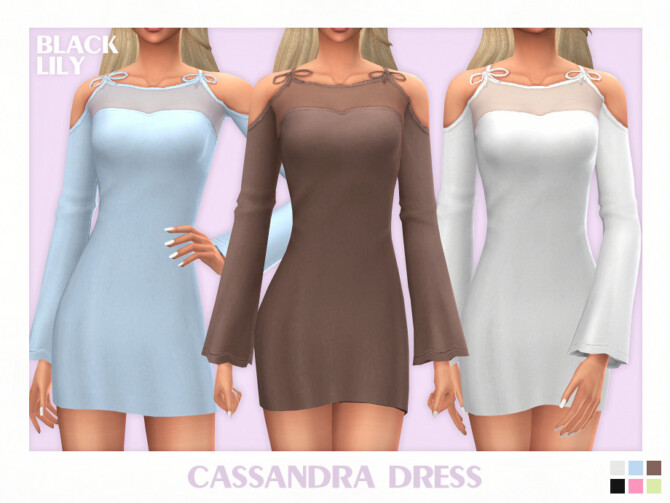 Sims 4 Cassandra Dress by Black Lily at TSR