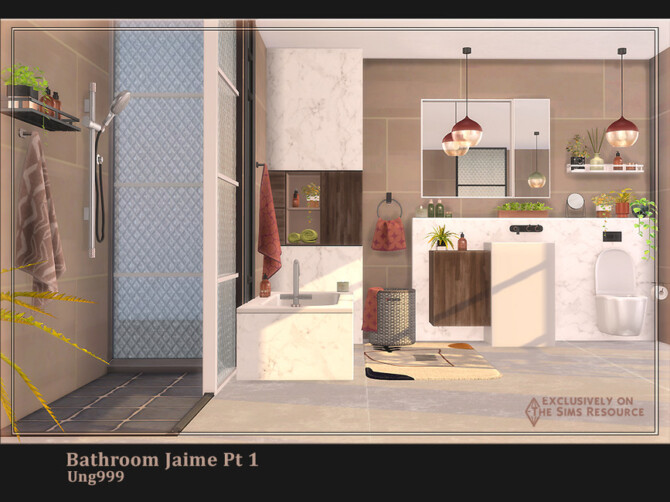 Sims 4 Bathroom Jaime Pt 1 by ung999 at TSR