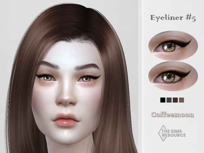 Sims 4 Eyeliner N5 by coffeemoon at TSR