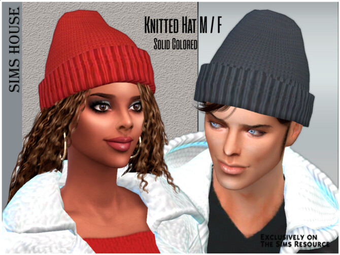 Sims 4 Solid Colored Knitted Hat by Sims House at TSR