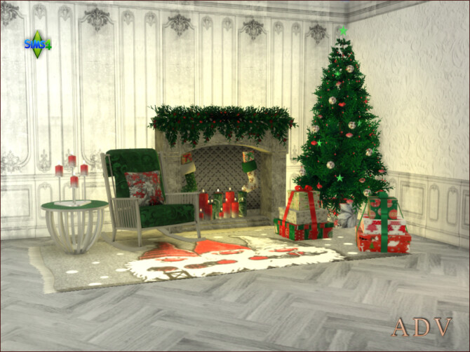 Sims 4 Christmas sets by Mabra at Arte Della Vita