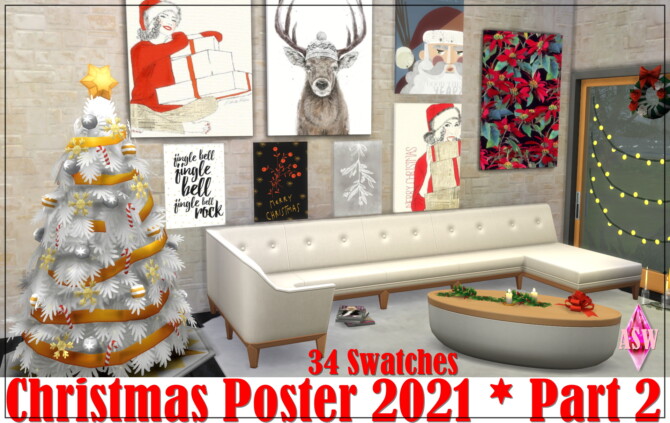 Sims 4 Christmas Poster 2021 * Part 2 at Annett’s Sims 4 Welt