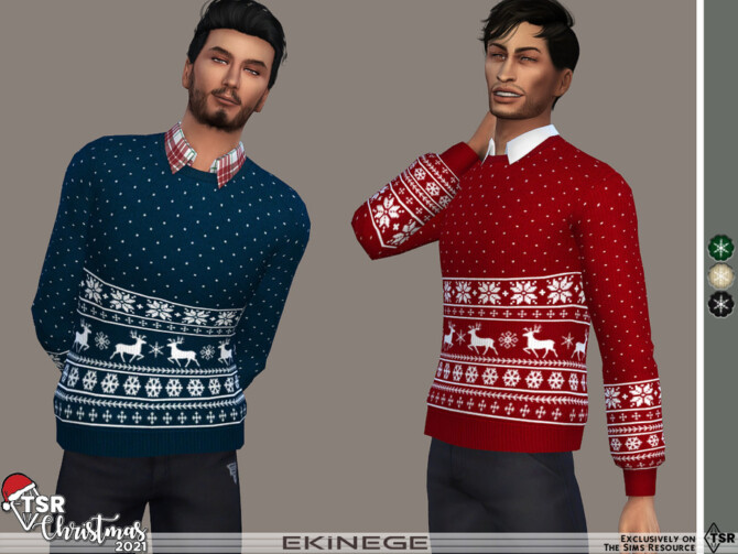 Sims 4 TSR Christmas 2021   Jumper 2 by ekinege at TSR