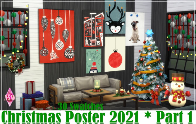 Sims 4 Christmas Poster 2021 * Part 1 at Annett’s Sims 4 Welt