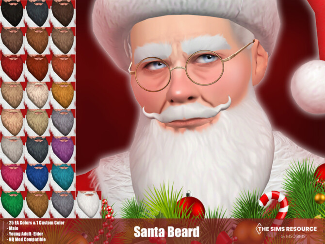 Sims 4 Santa Beard by MSQSIMS at TSR