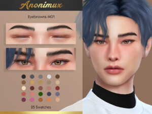 Eyebrows M01 by Anonimux Simmer at TSR