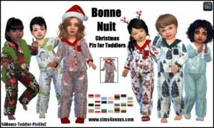 Bonne Nuit Christmas PJs at Sims 4 Nexus