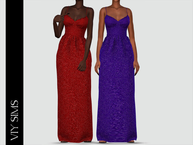 Sims 4 XMas Collection   Dress by Viy Sims at TSR