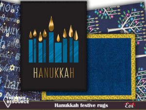 Hanukkah festive rugs by evi at TSR
