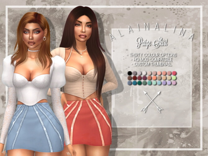 Sims 4 Paige Skirt at AlainaLina