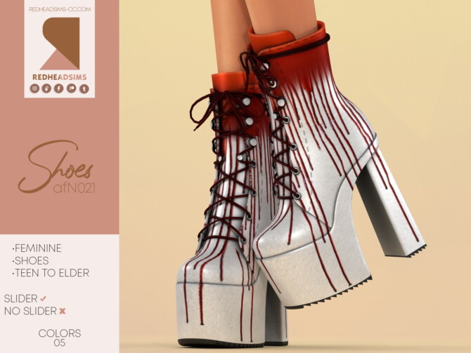 Sims 4 AF SHOES N021 at REDHEADSIMS