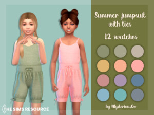 Summer jumpsuit with ties by  MysteriousOo at TSR